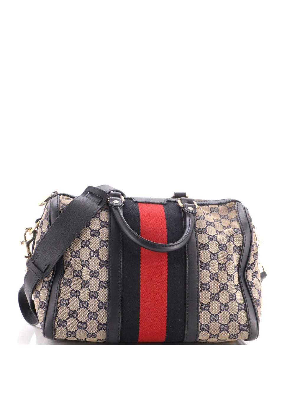 Gucci Vintage Web Boston Bag Gg Canvas #364617G52B